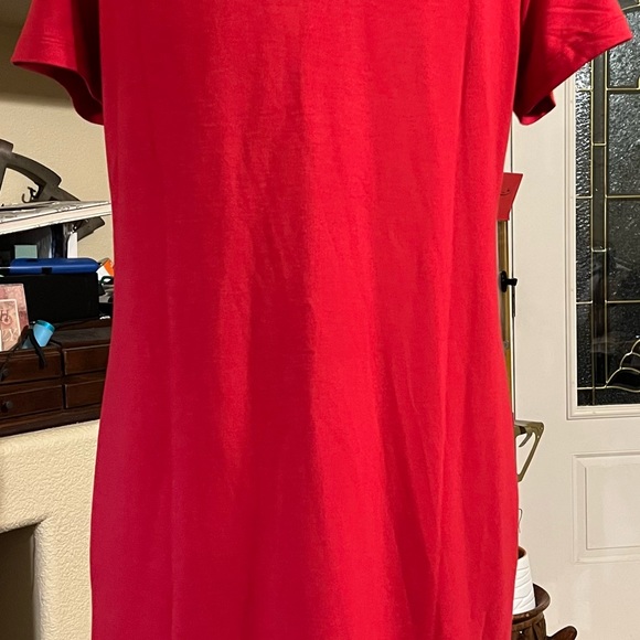 Small/petite Tommy Hilfiger tee shirt Red dress with a hoodie  Jersey dress - Picture 6 of 8